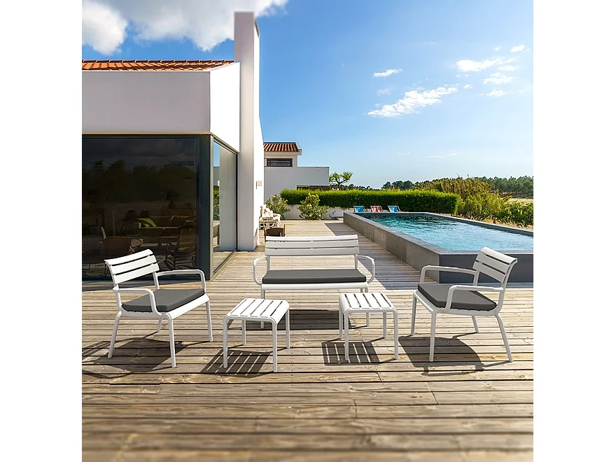 Sitzkissen - CUSHION AROMA - grijs - 50x50x5 cm