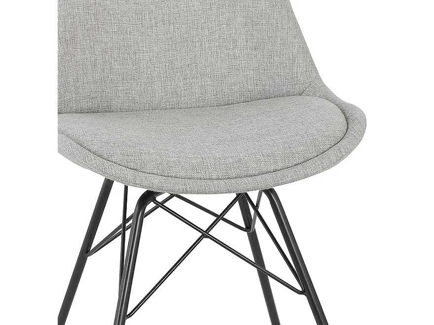 Designerstuhl - INDIA - grijs - 45x55x83 cm