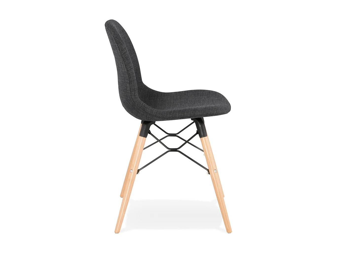 Sedia scandinava -BIZON - Grigio - 49x47x84 cm