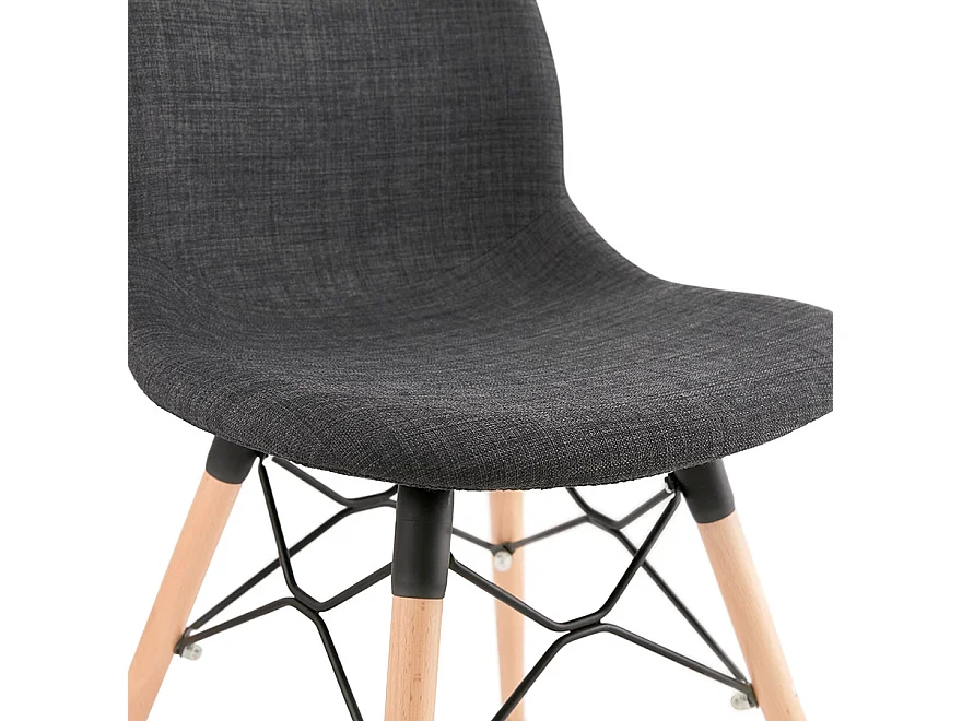 Sedia scandinava -BIZON - Grigio - 49x47x84 cm