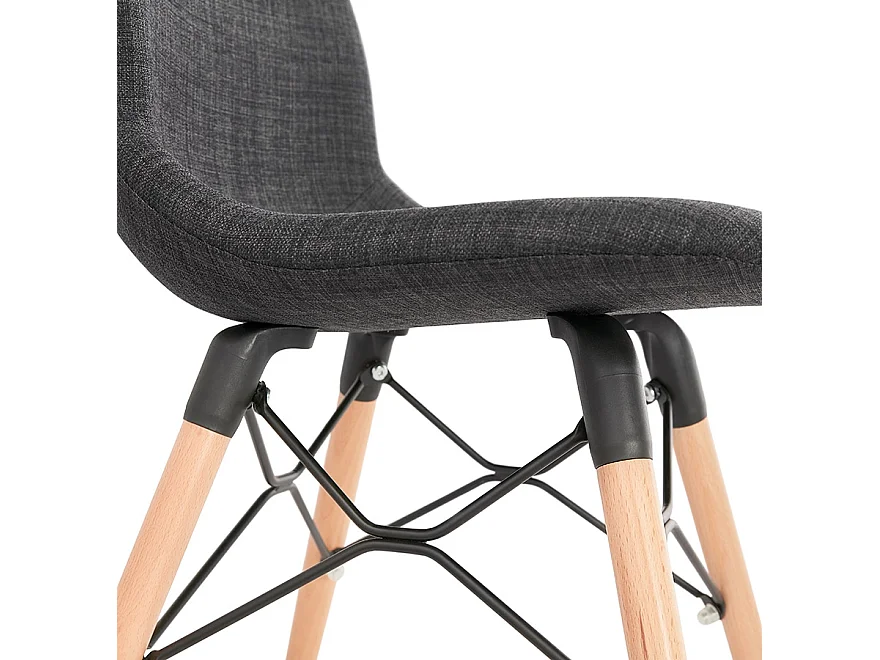 Sedia scandinava -BIZON - Grigio - 49x47x84 cm