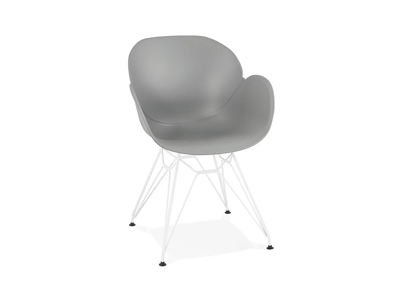 Moderner Stuhl - FIDJI - grijs - 57,5x59x85 cm