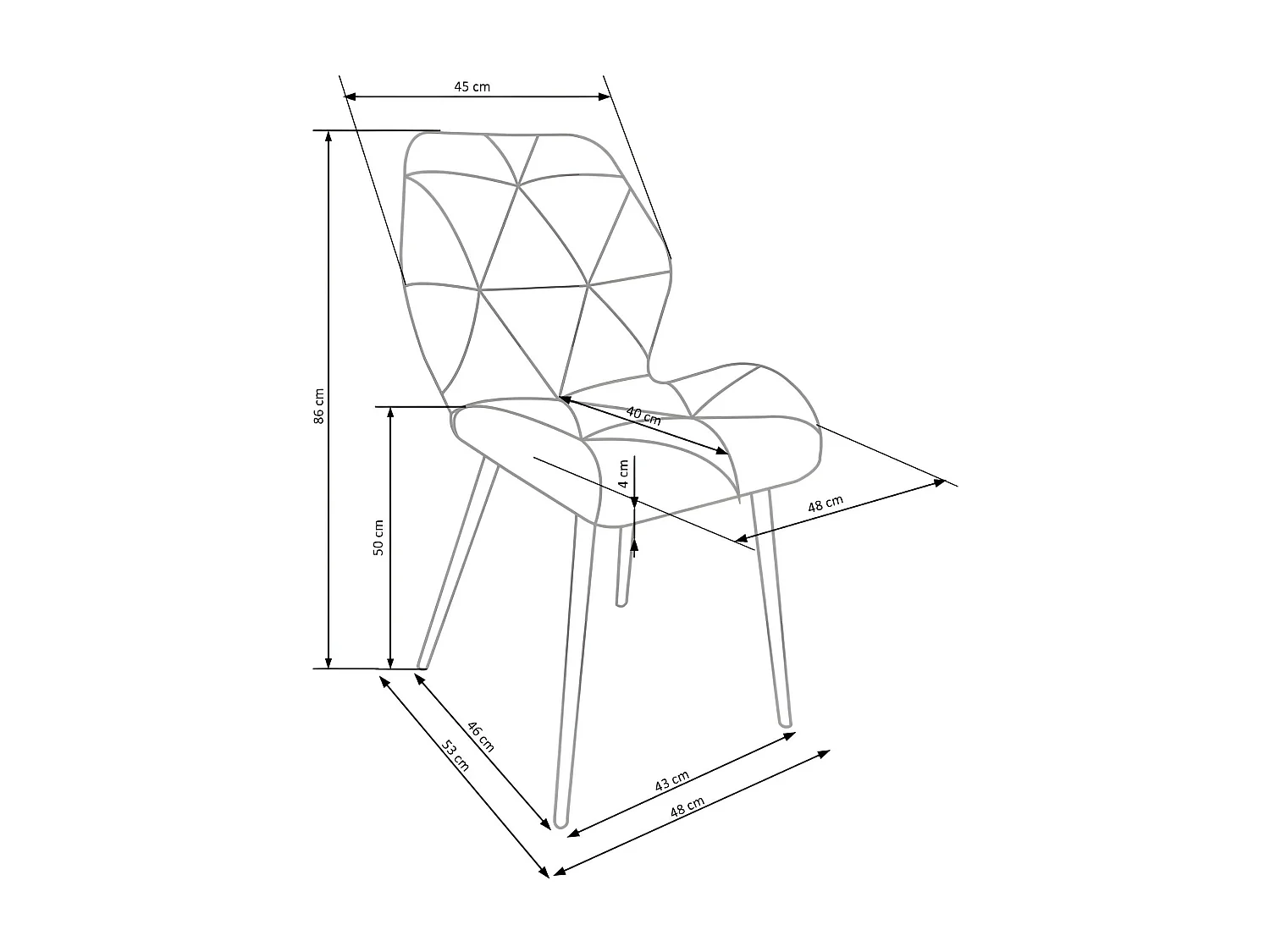 Sedia K453/Tessuto-Velluto/Beige