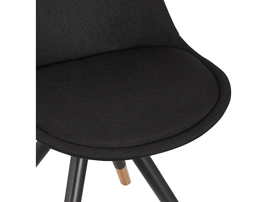 Vintage-Stuhl - POPI - zwart - 48x56x83 cm