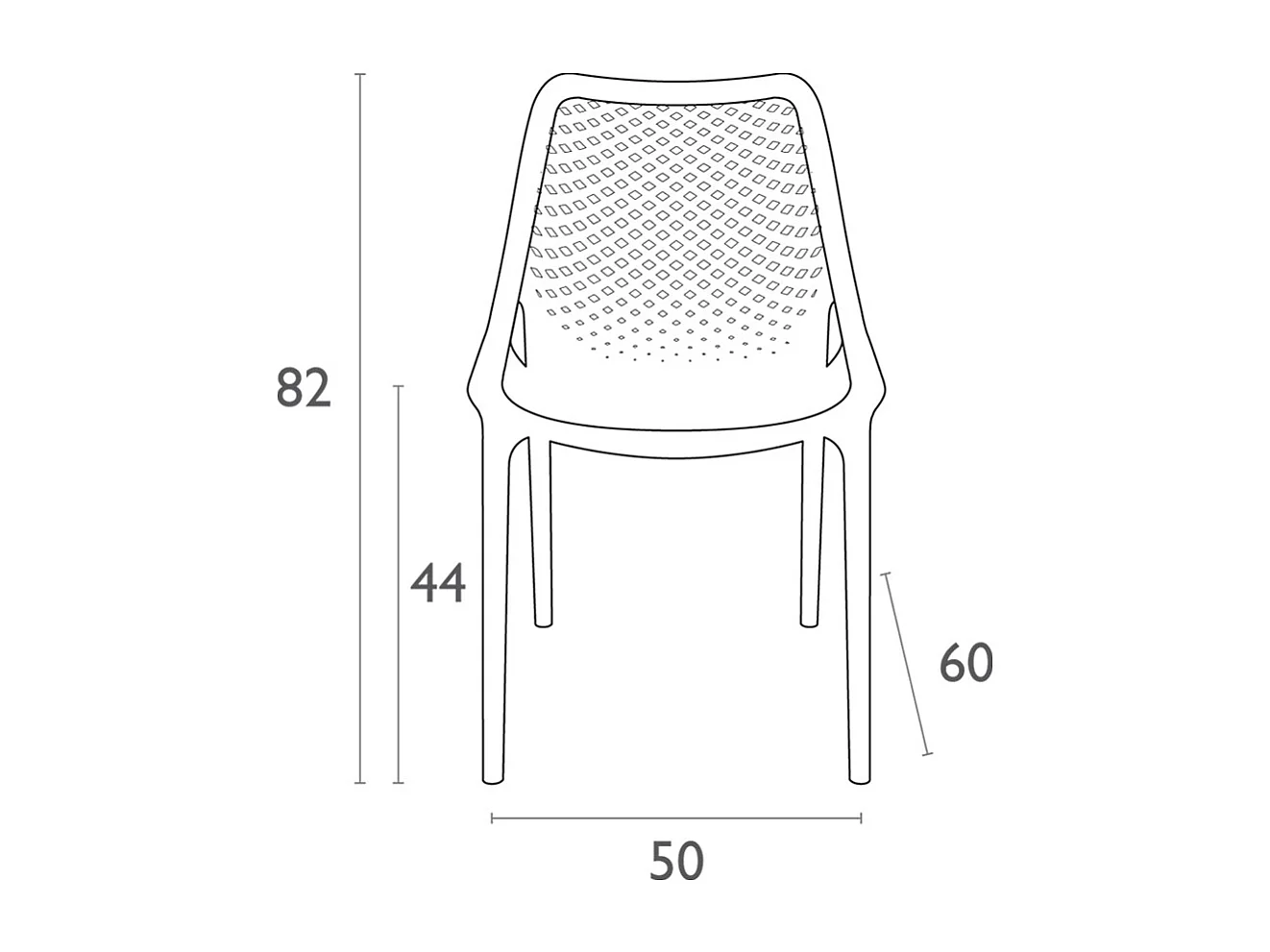 Designerstuhl - BLOW - Weiß - 50x60x82 cm