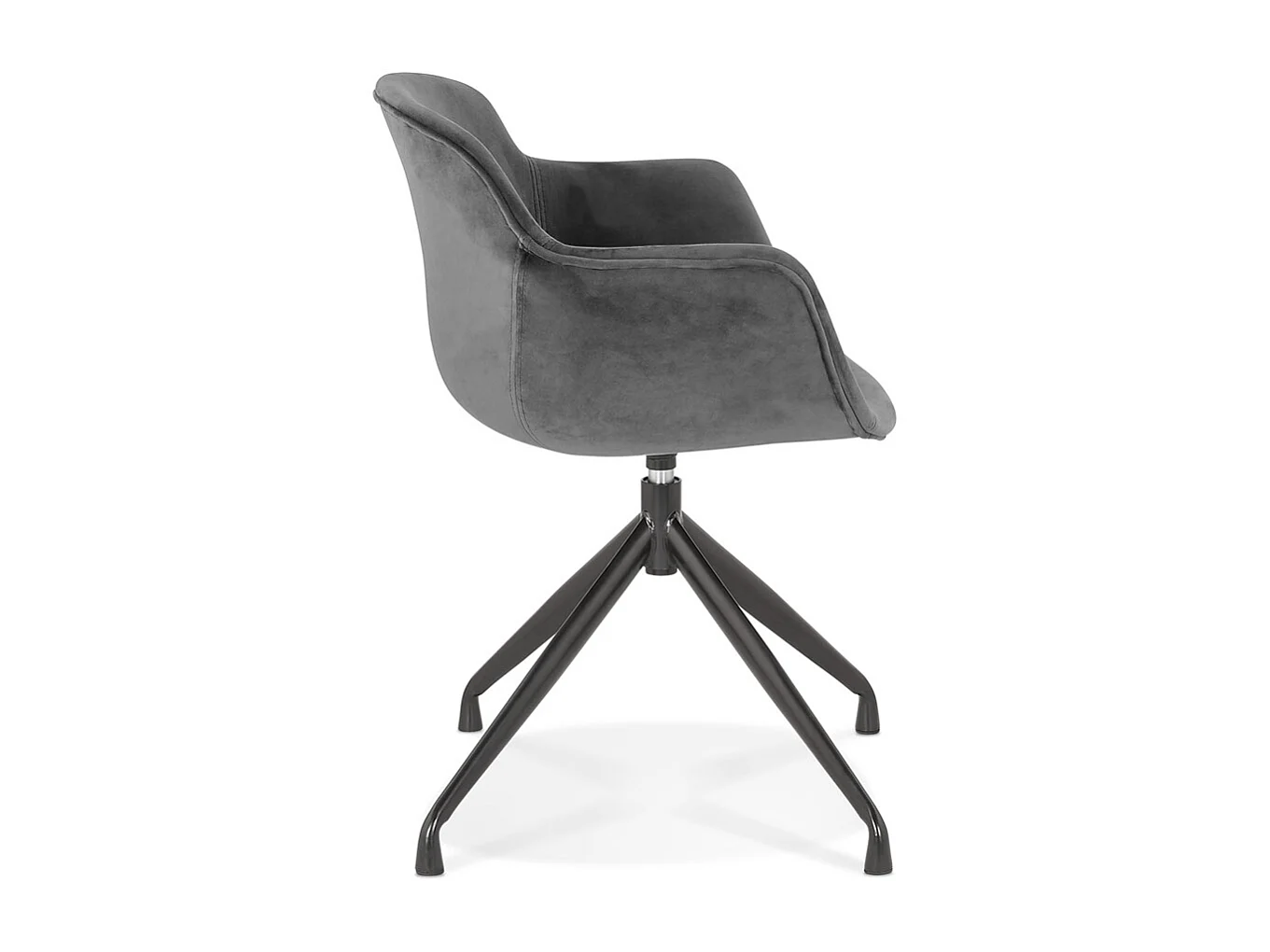 Stuhl mit Armlehnen - GRAPIN - grijs - 59x54x80 cm