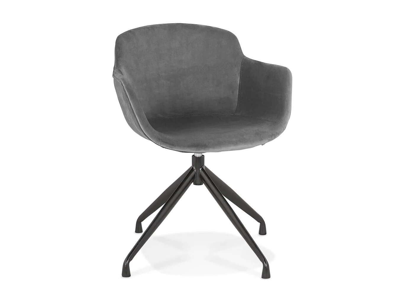 Stuhl mit Armlehnen - GRAPIN - grijs - 59x54x80 cm