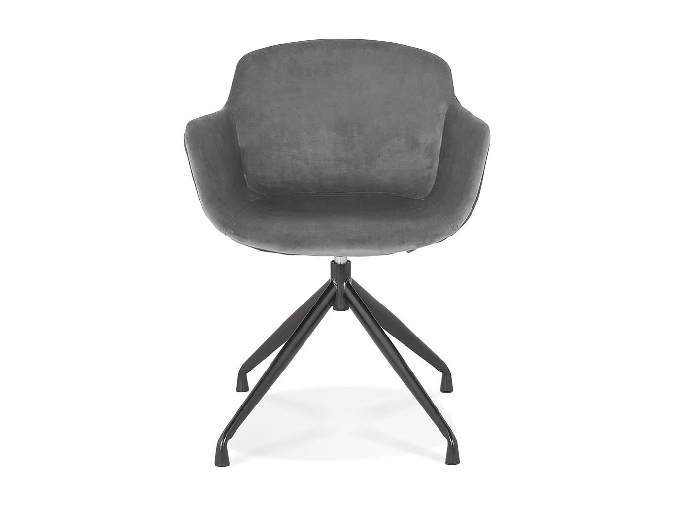 Stuhl mit Armlehnen - GRAPIN - grijs - 59x54x80 cm