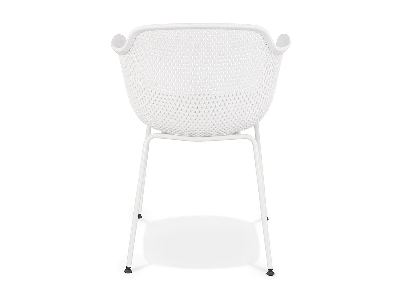 Stuhl mit perforierten Armlehnen - DRAK - wit - 59,5x54,5x81 cm