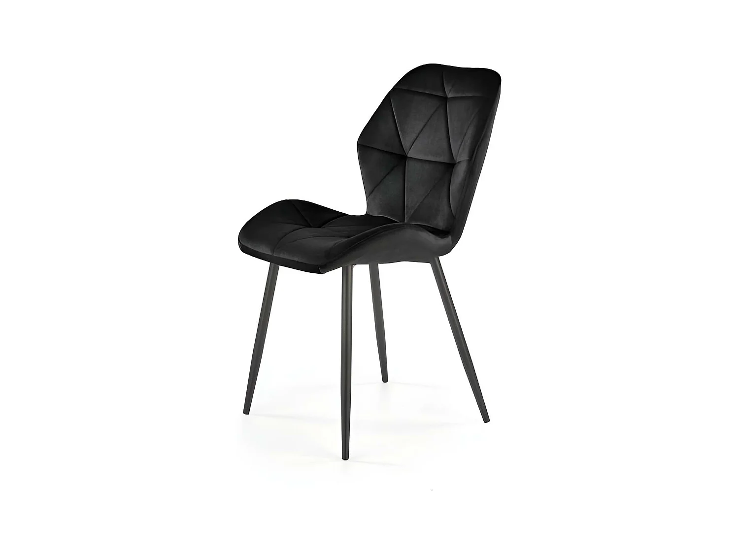 Sedia K453/Tessuto-Velluto/Nero