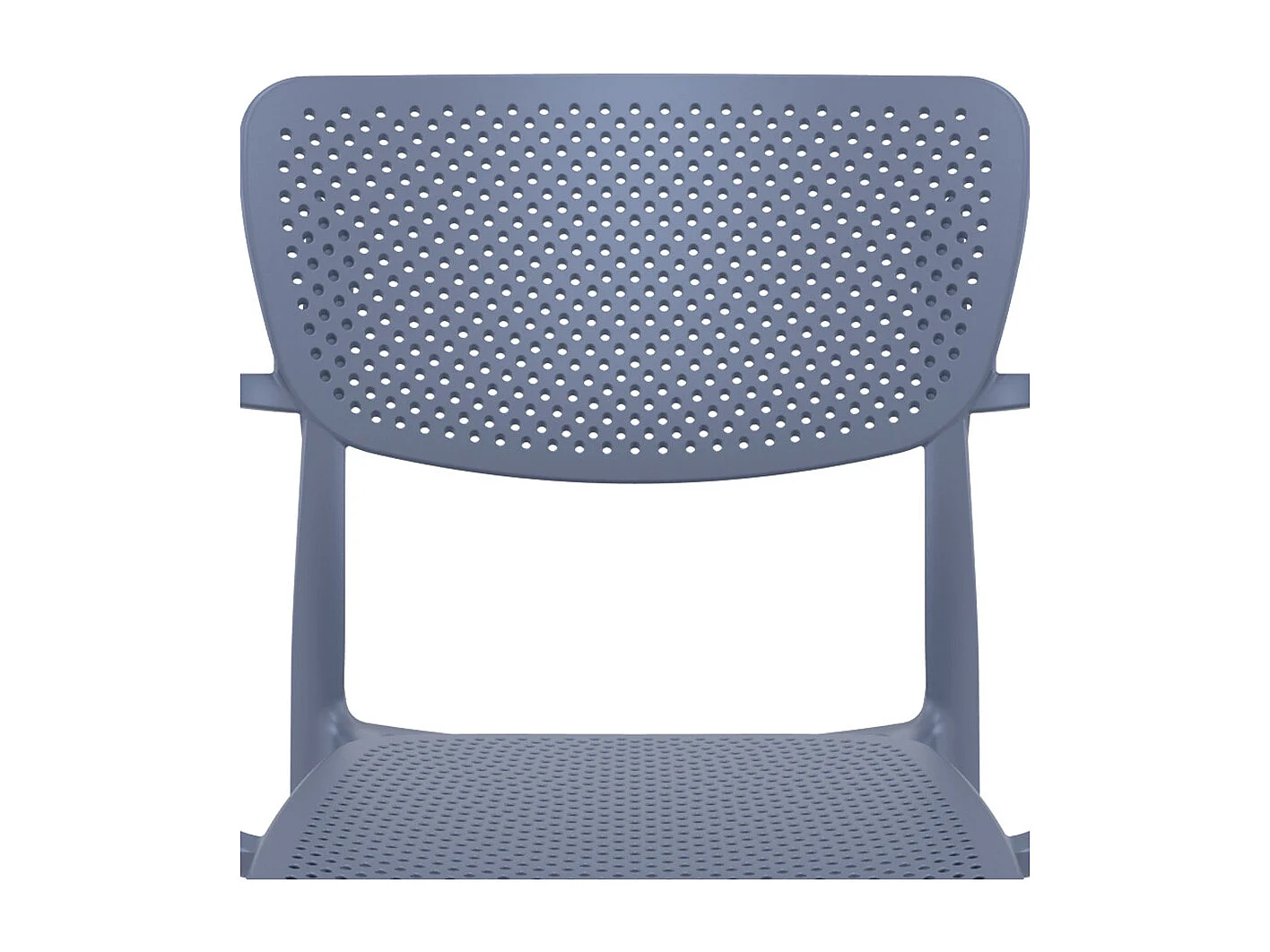 Perforierter Stuhl mit Armlehnen - TORINA - grijs - 54x53x82 cm