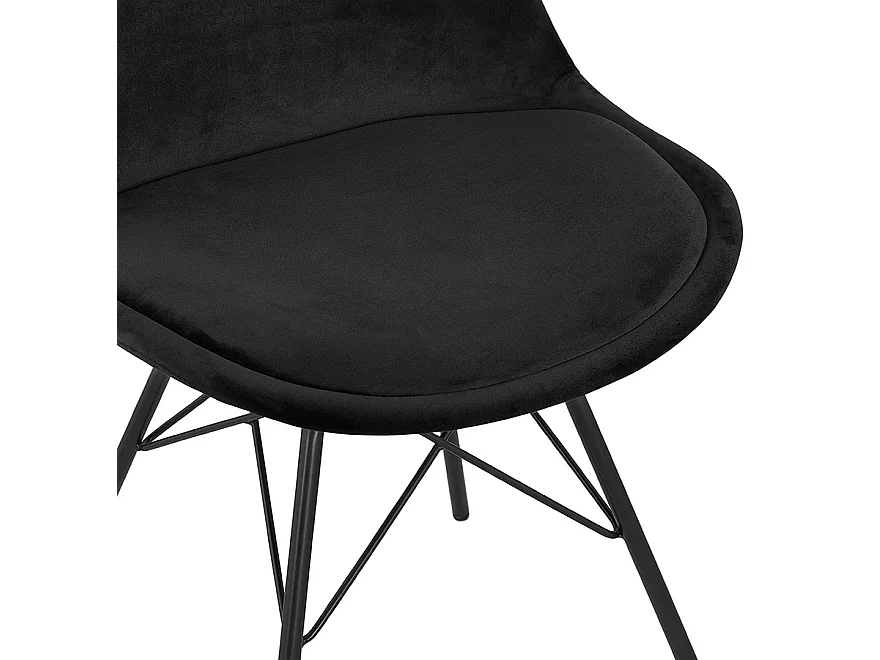 Designerstuhl - ZAZY - zwart - 45x55x83 cm