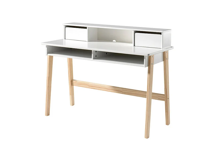 Aulia - Bureau enfant en bois - Blanc