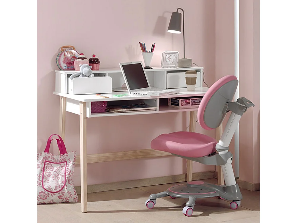 Aulia - Bureau enfant en bois - Blanc