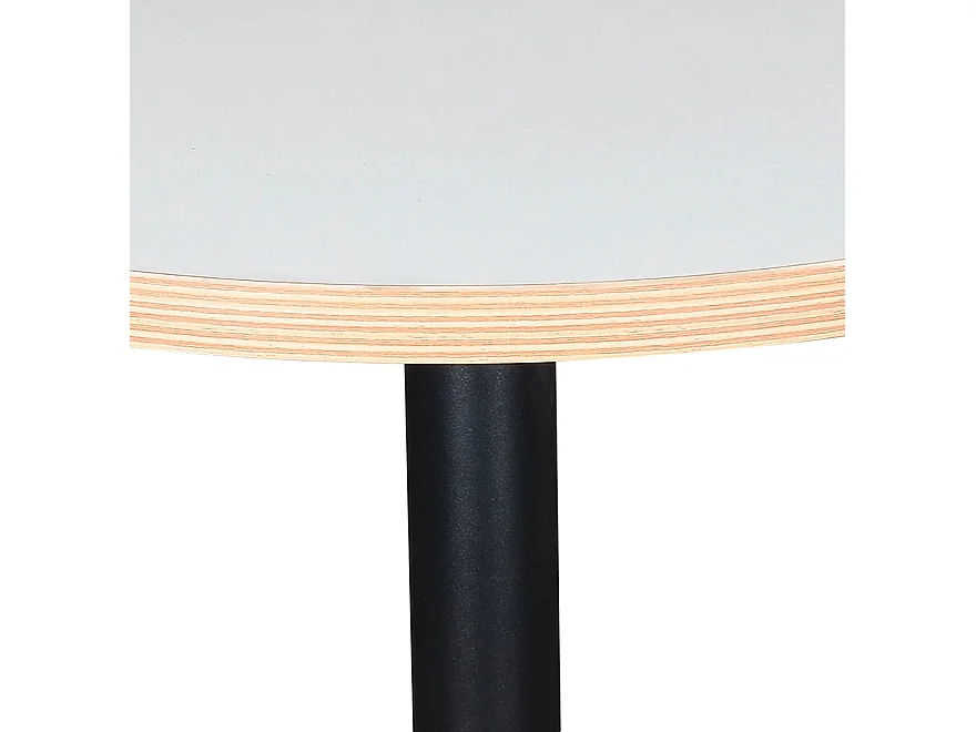 Runder Bistrotisch - YOGI - wit - 80x80x75,5 cm