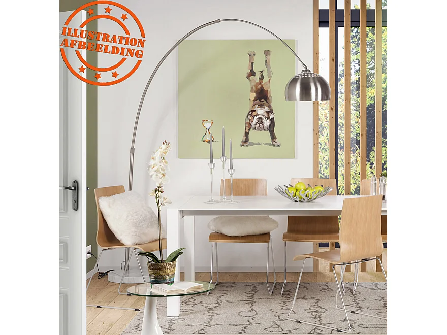 Bogen-Stehlampe - XXL - grau - 205x45x243 cm