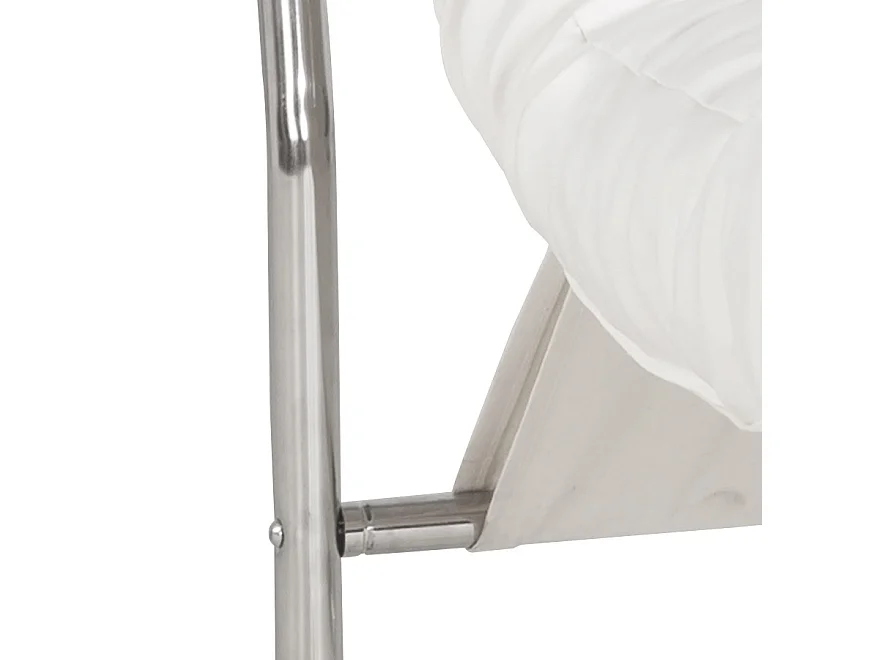 Fauteuil lounge LOFT en simili cuir blanc