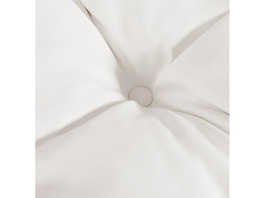 Fauteuil lounge LOFT en simili cuir blanc