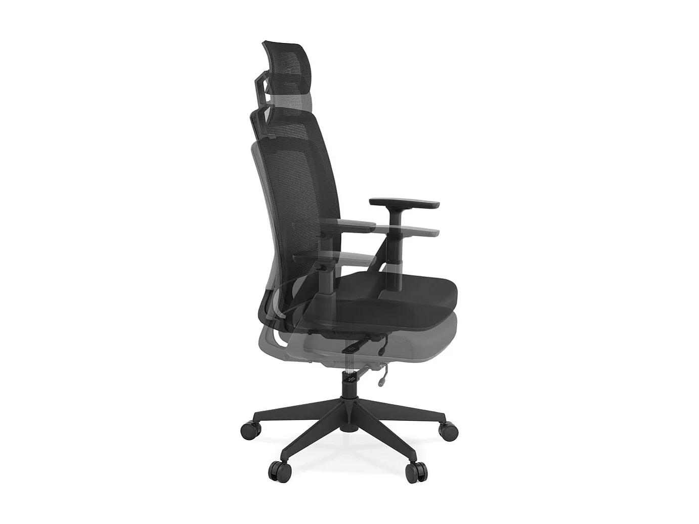 Ergonomischer Bürostuhl - EXTRA - zwart - 73x70x131 cm