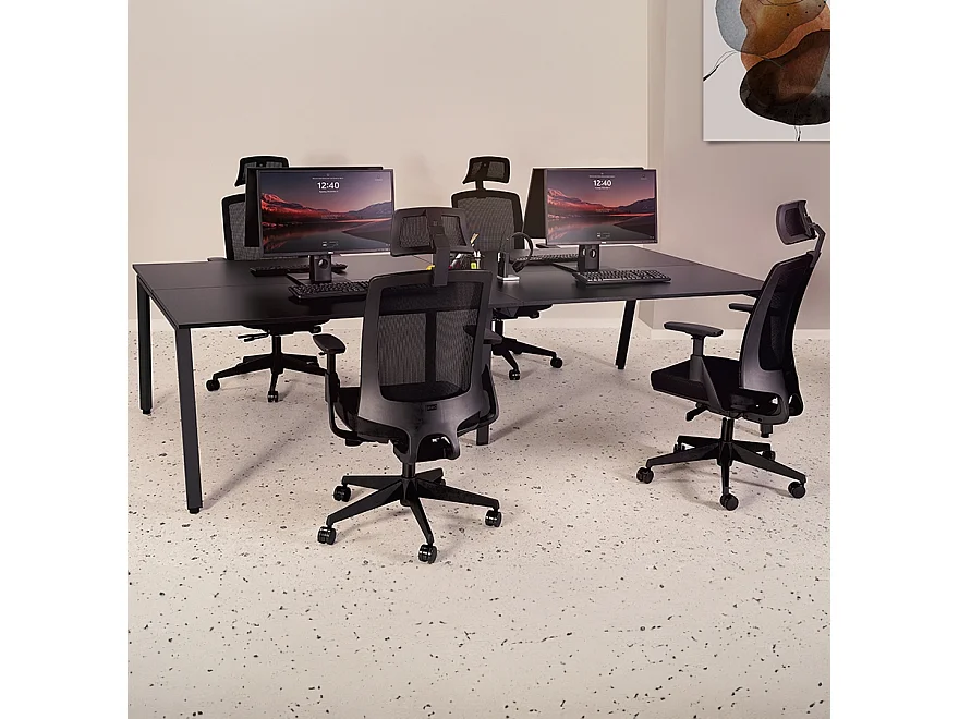 Ergonomischer Bürostuhl - EXTRA - Schwarz - 73x70x131 cm