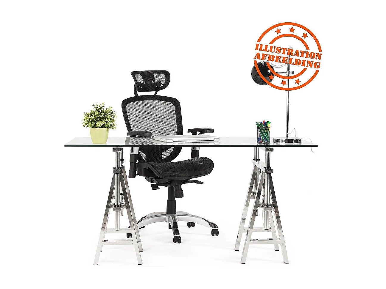 Ergonomischer Designer-Bürostuhl - TYPHON - zwart - 66x66x127 cm