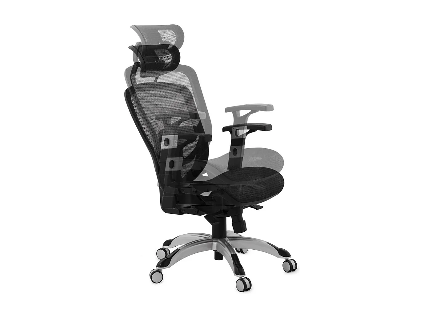 Ergonomischer Designer-Bürostuhl - TYPHON - zwart - 66x66x127 cm