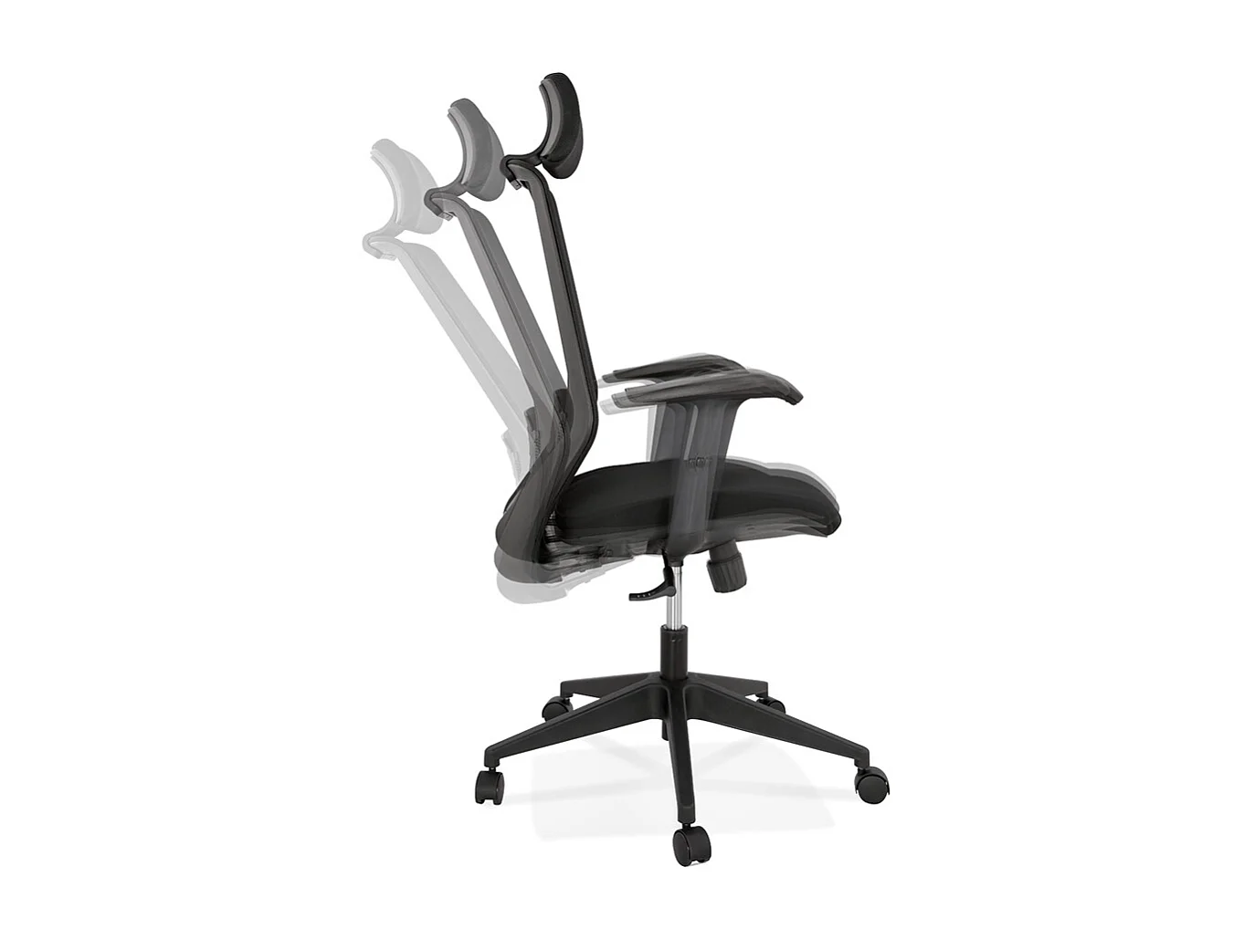 Schreibtischstuhl - VEKTOR - zwart - 60x67x128 cm