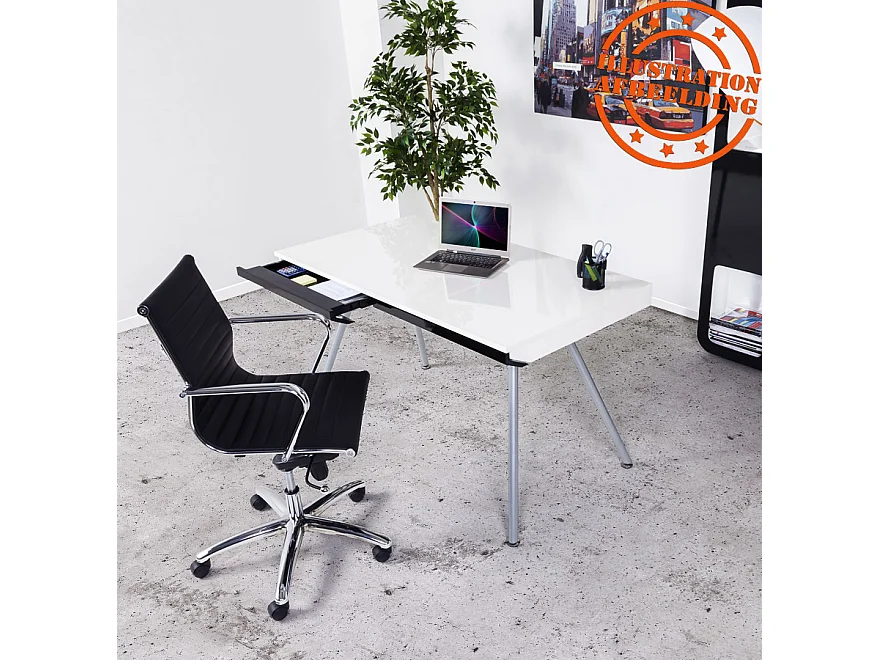 Designer-Bürostuhl - MEGA - Schwarz - 68x68x101 cm