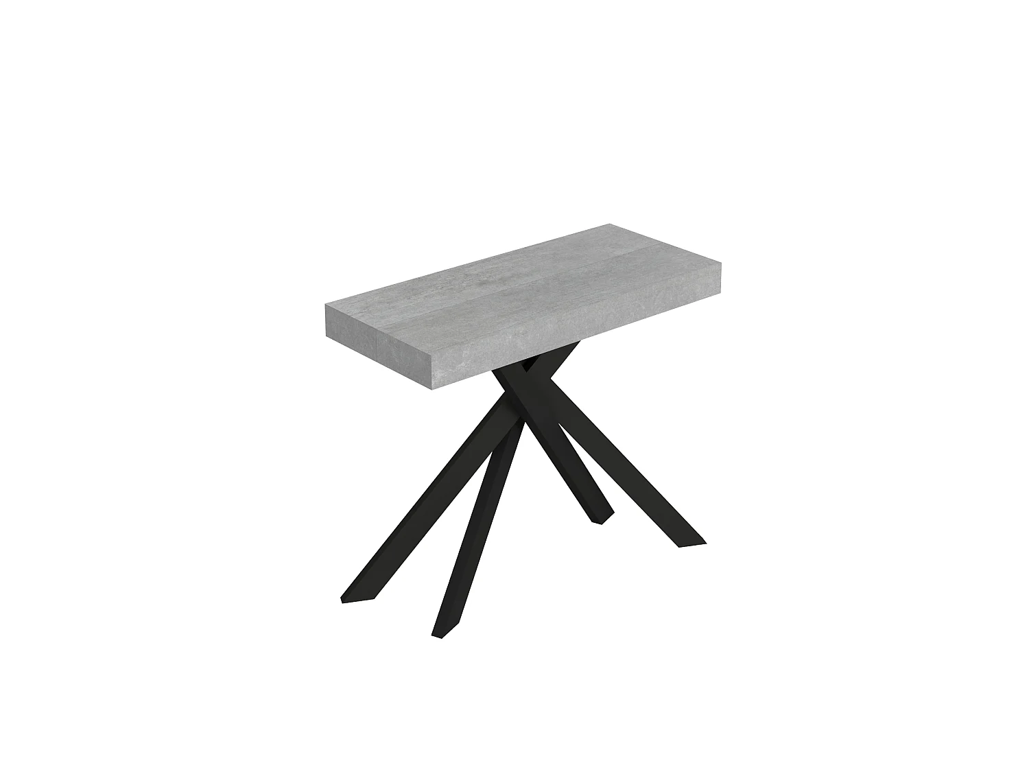 Uitschuifbare console 90x40/196 cm Saki Premium Small beton antraciet poten