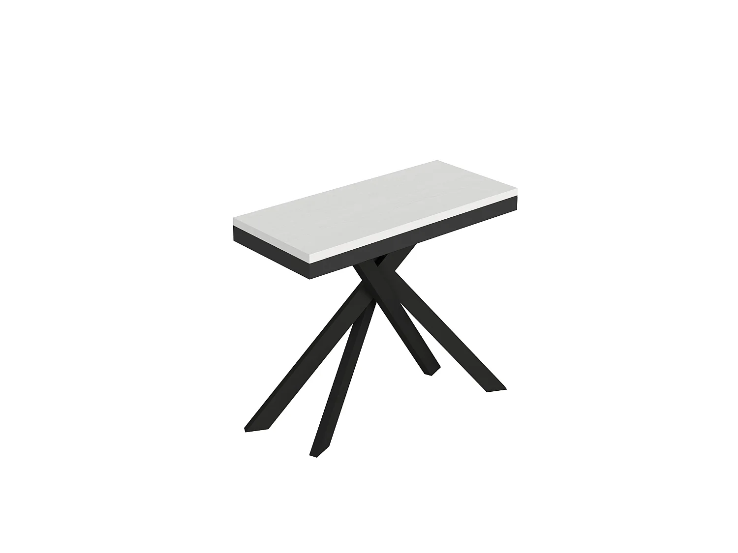 Consola extensível 90x40/300 cm Saki Evolution moldura branca cinza antracite