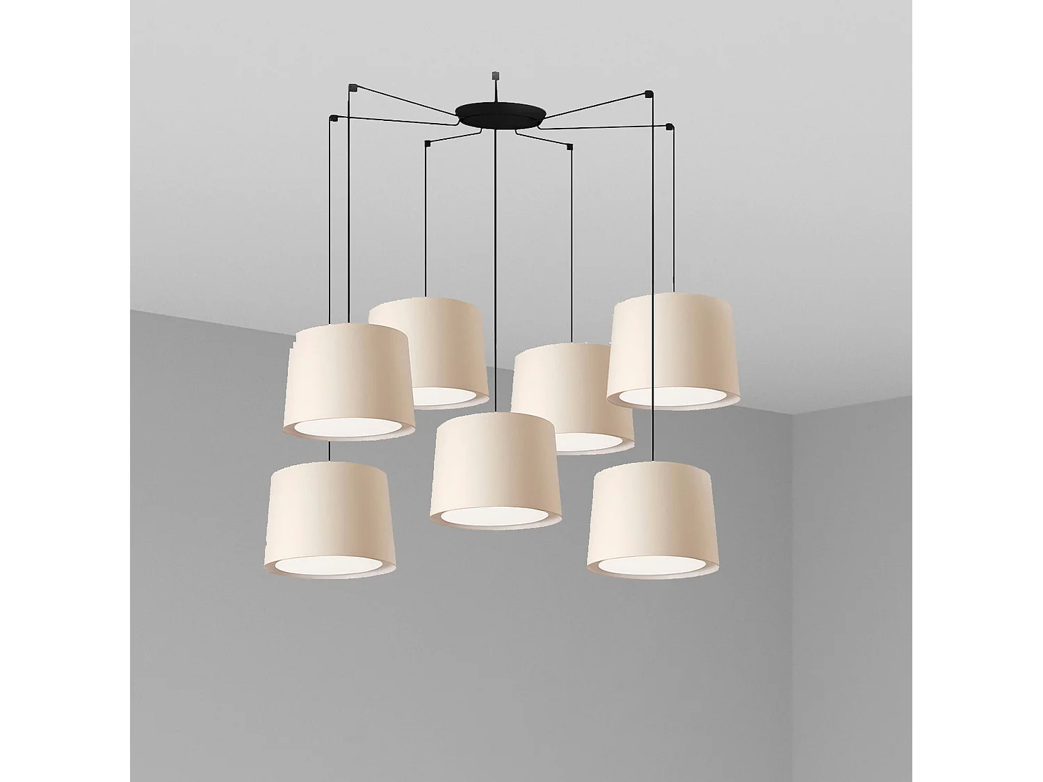 Lampa wisząca CONGA 7L Beżowa