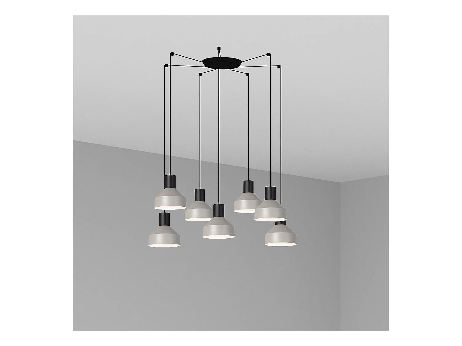 KOMBO 200 7L Lampe à suspension grise