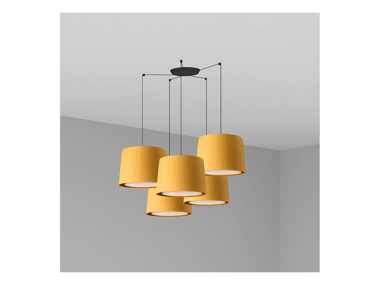 SAMBA 5L Lampada sospensione nera/giallo