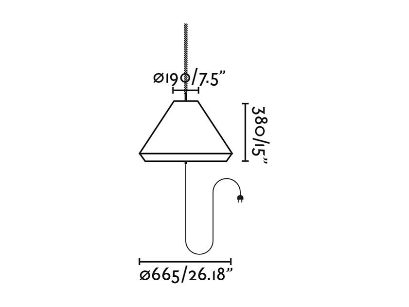 SAIGON OUT C70 Tragbare Lampe und Aufhängung grau/beige Lochkappe