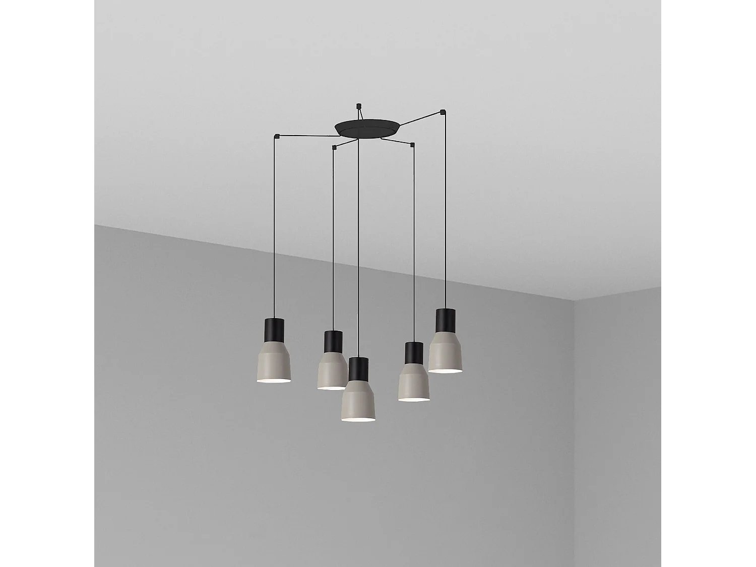 KOMBO 120 5L Lampe à suspension grise