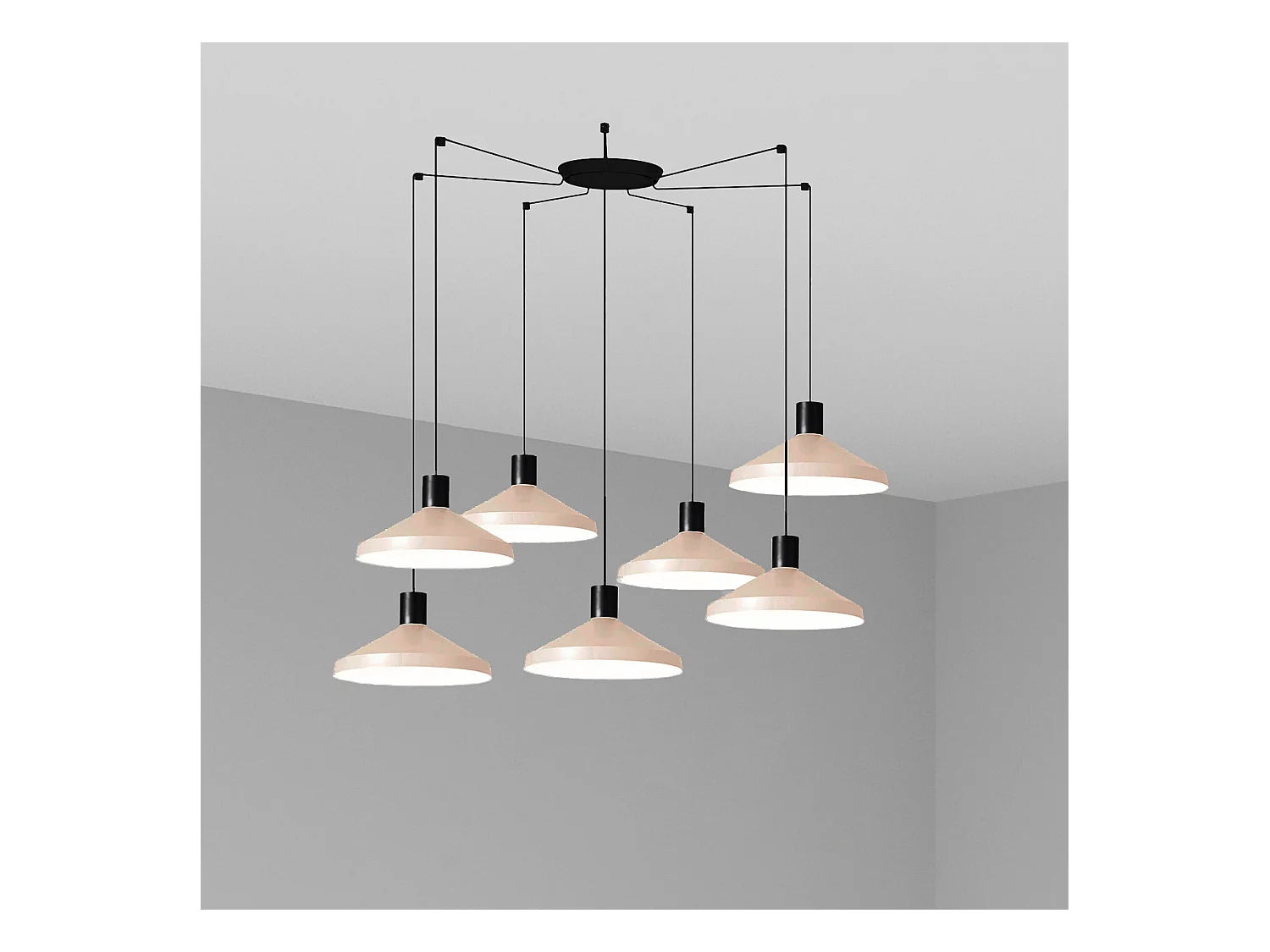 KOMBO 400 7L Beige Hängeleuchte