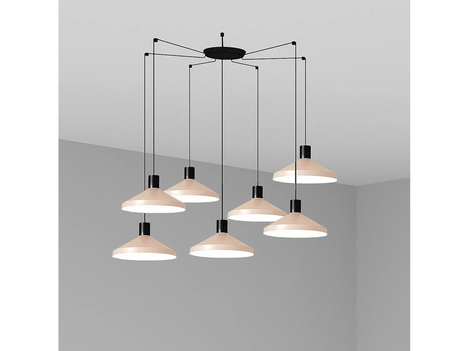 KOMBO 400 7L Beige hanglamp