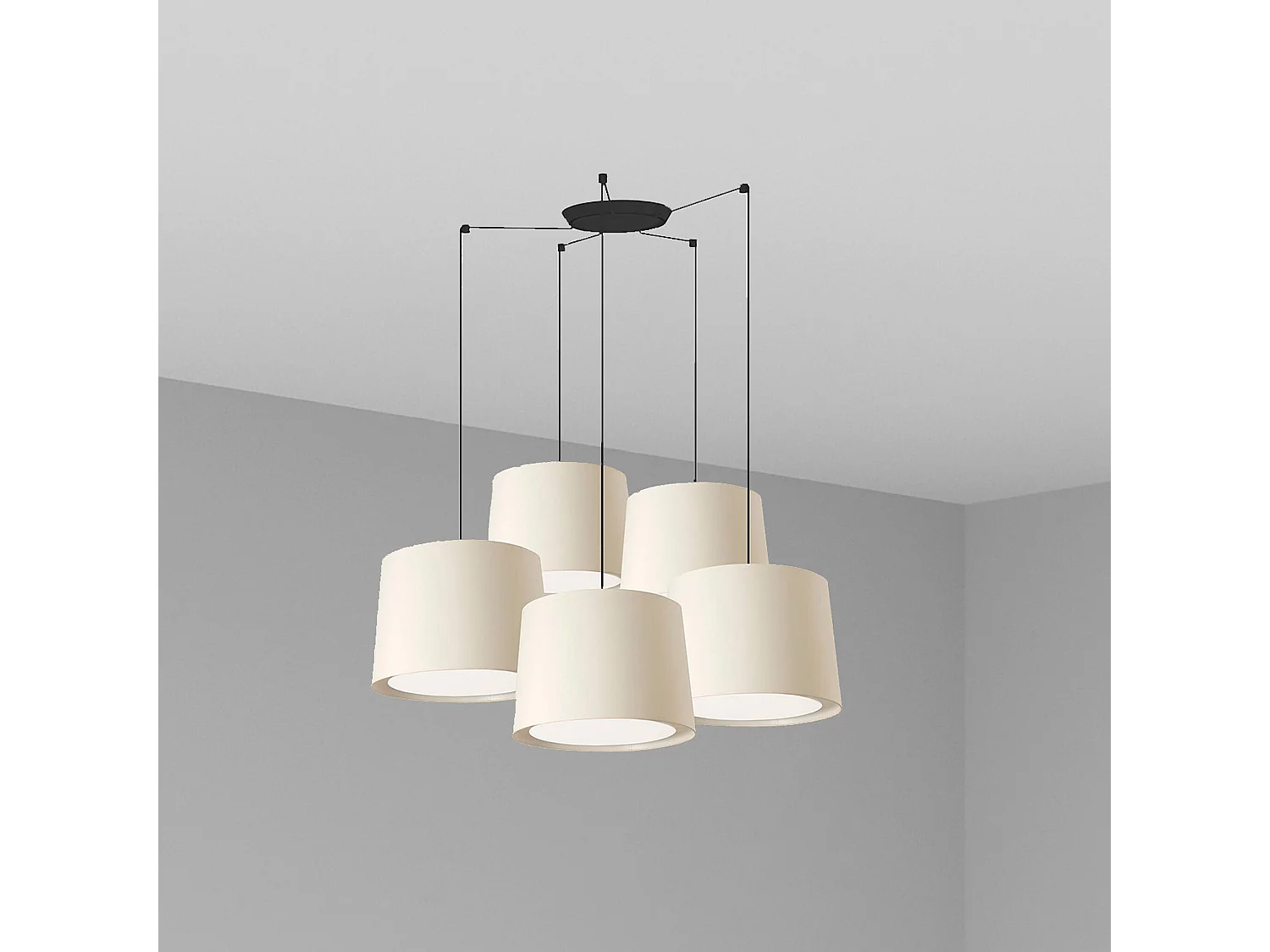 Lampe à suspension CONGA 5L blanche