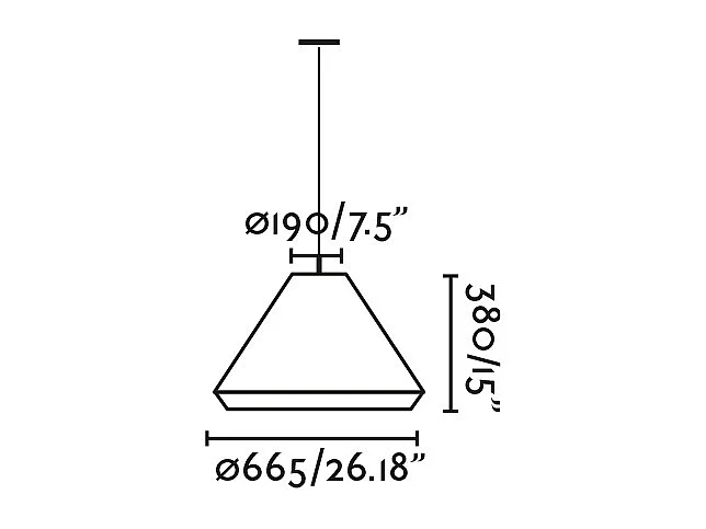SAIGON OUT C70 Lampada sospensione grigia/beige cone cap