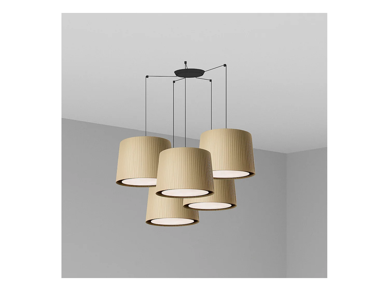 SAMBA 5L Lampada sospensione nera/verde