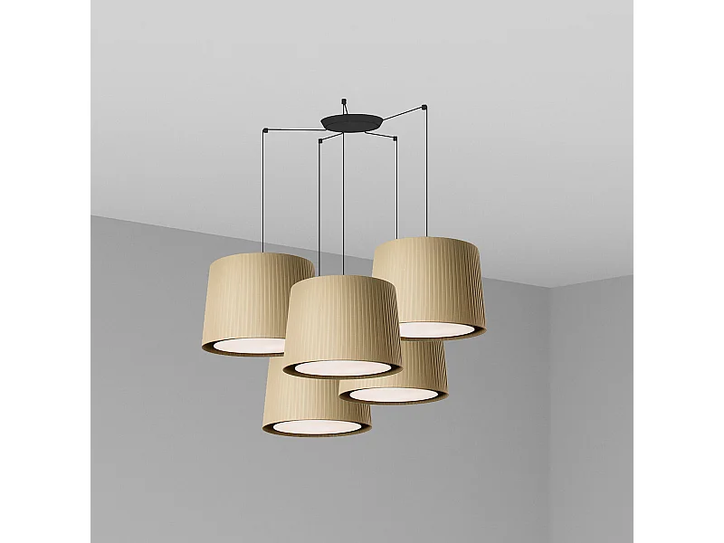 Lampe à suspension SAMBA 5L Noir/vert