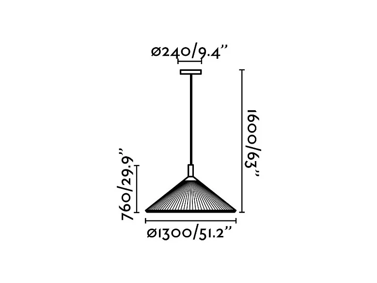 Hängeleuchte SAIGON IN 1300 Ocker