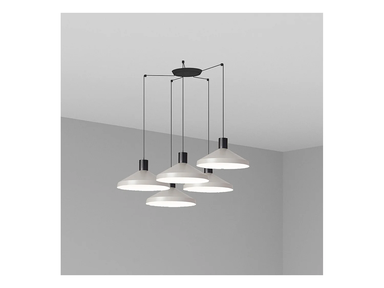 KOMBO 400 5L Grijze hanglamp