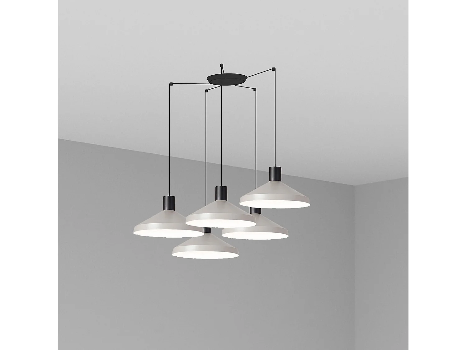 Candeeiro suspenso KOMBO 400 5L cinzento