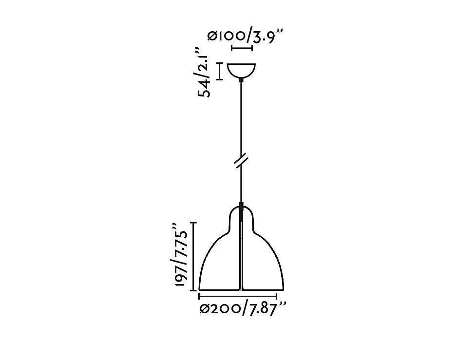 VENICE 200 Kobaltblauwe hanglamp