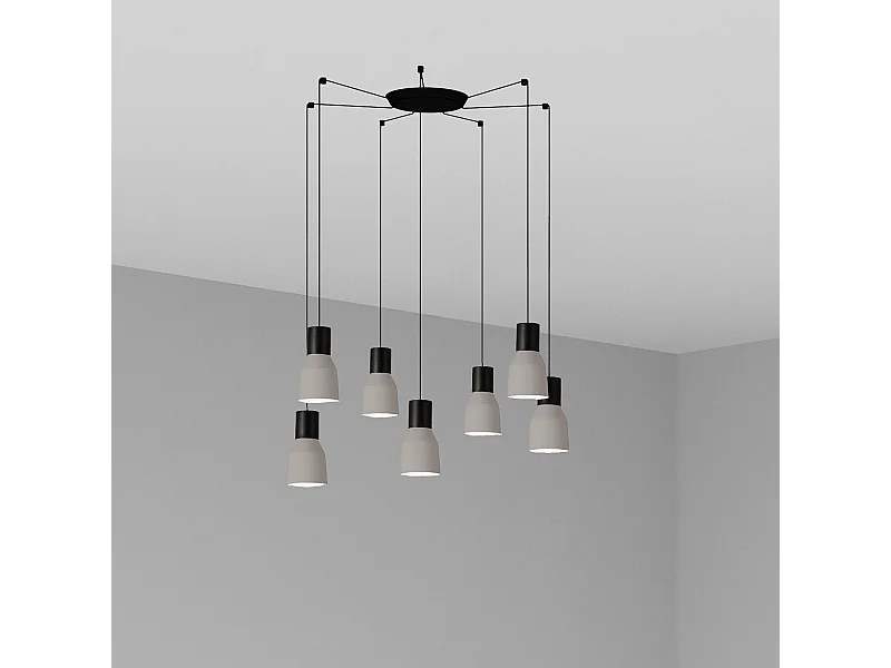 KOMBO 120 7L Lampe à suspension grise