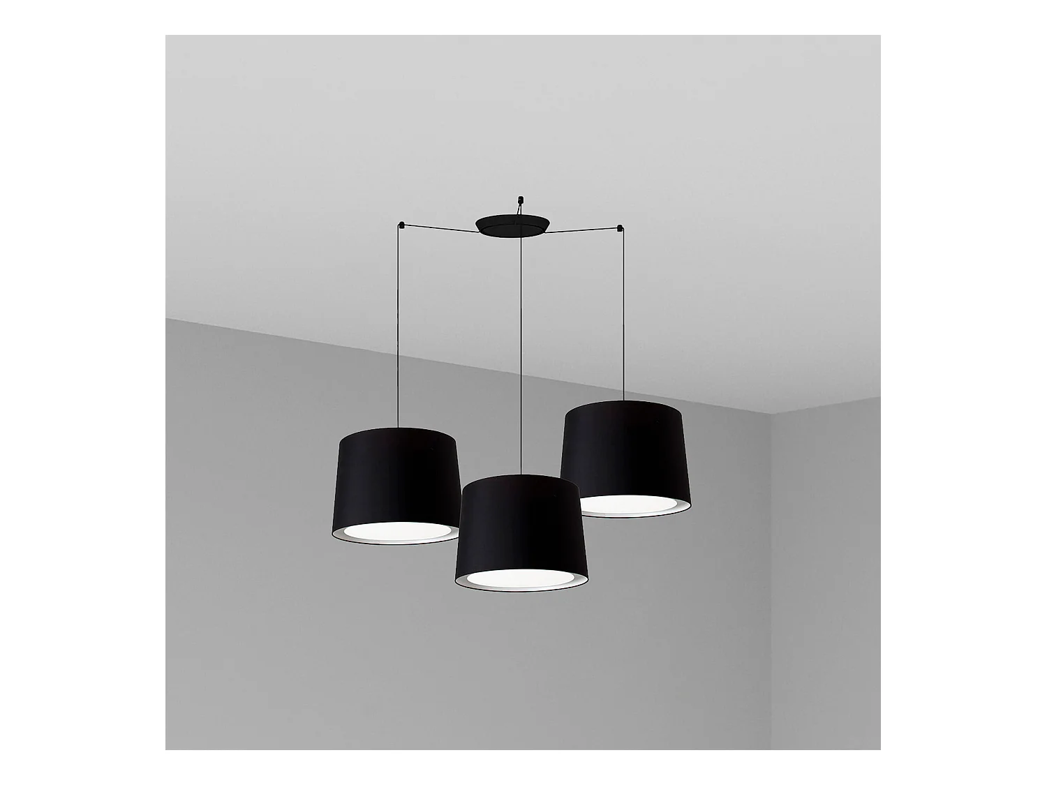 CONGA 3L Lampada sospensione nera