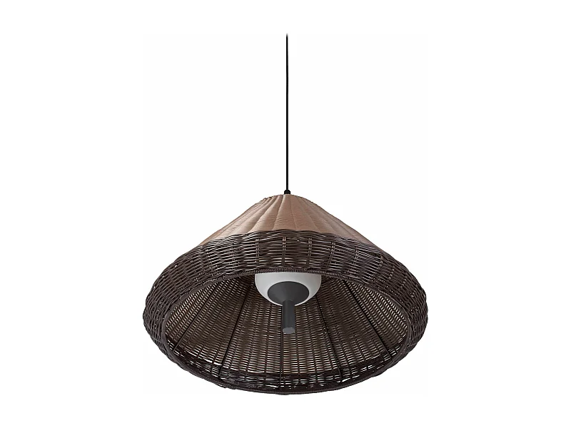 SAIGON OUT Lampa wisząca szara/brązowa W70 klosz stożkowy