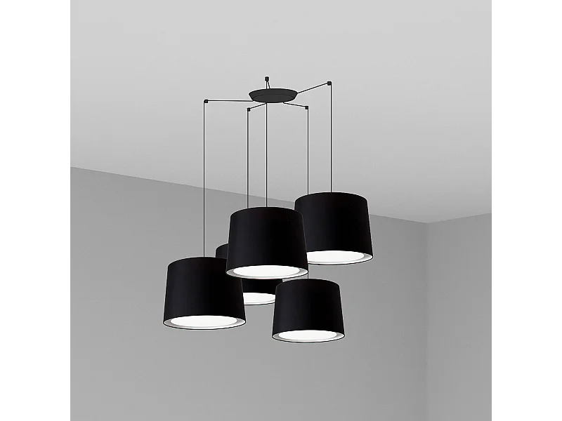 Lampe à suspension CONGA 5L noire