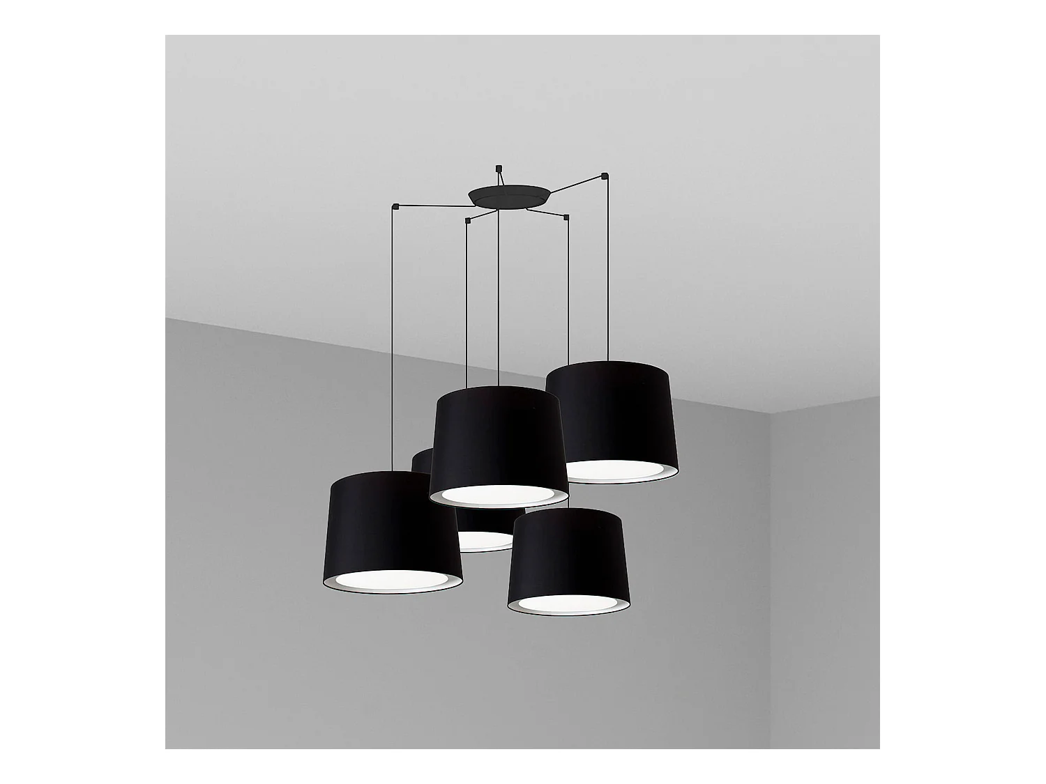 CONGA 5L Lampada sospensione nera